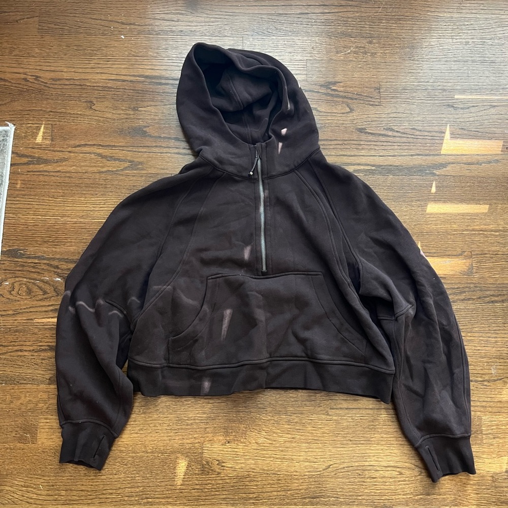 Lululemon Scuba Oversized Half-Zip Hoodie in Brown
